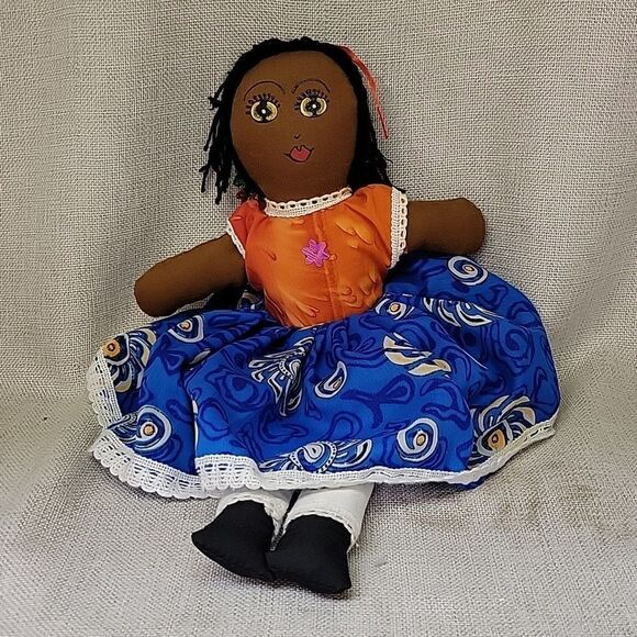 COLOURFUL EXOTIC CARIBBEAN RAG DOLL BY RIMA ST MAARTEN - Picture 1 of 9